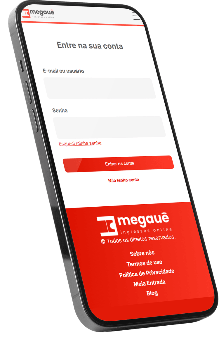 Imagem do aplicativo de gestão de vendas de ingresso online Megauê