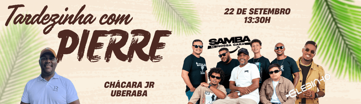 Banner promocional do eventoTardezinha com Pierre